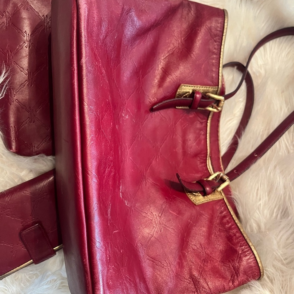 LONGCHAMP LM Cuir Large Tote Bag Leather Handbag Purse Logo - Picture 12 of 15